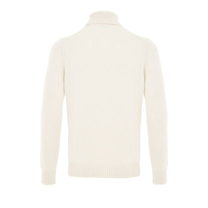 Gran Sasso White Wool Turtleneck