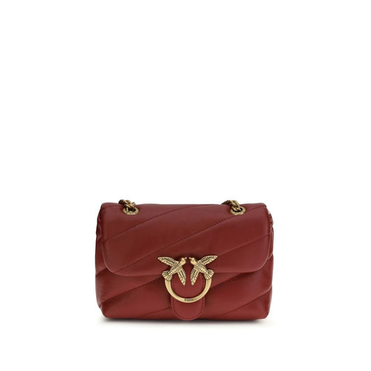 PINKO Bordeaux Calf Leather Bos Taurus Shoulder Bag 1728,72470364320,Bags,Bordeaux,New with tags,PINKO,Shoulder Bags - Bags,Women