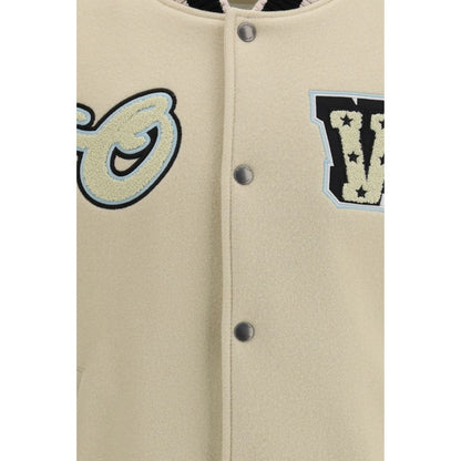 Off-White Beige Wool Oves Aries Bomber