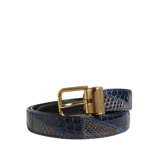 Dolce & Gabbana Men Multicolor Leather Metal Buckle Belt