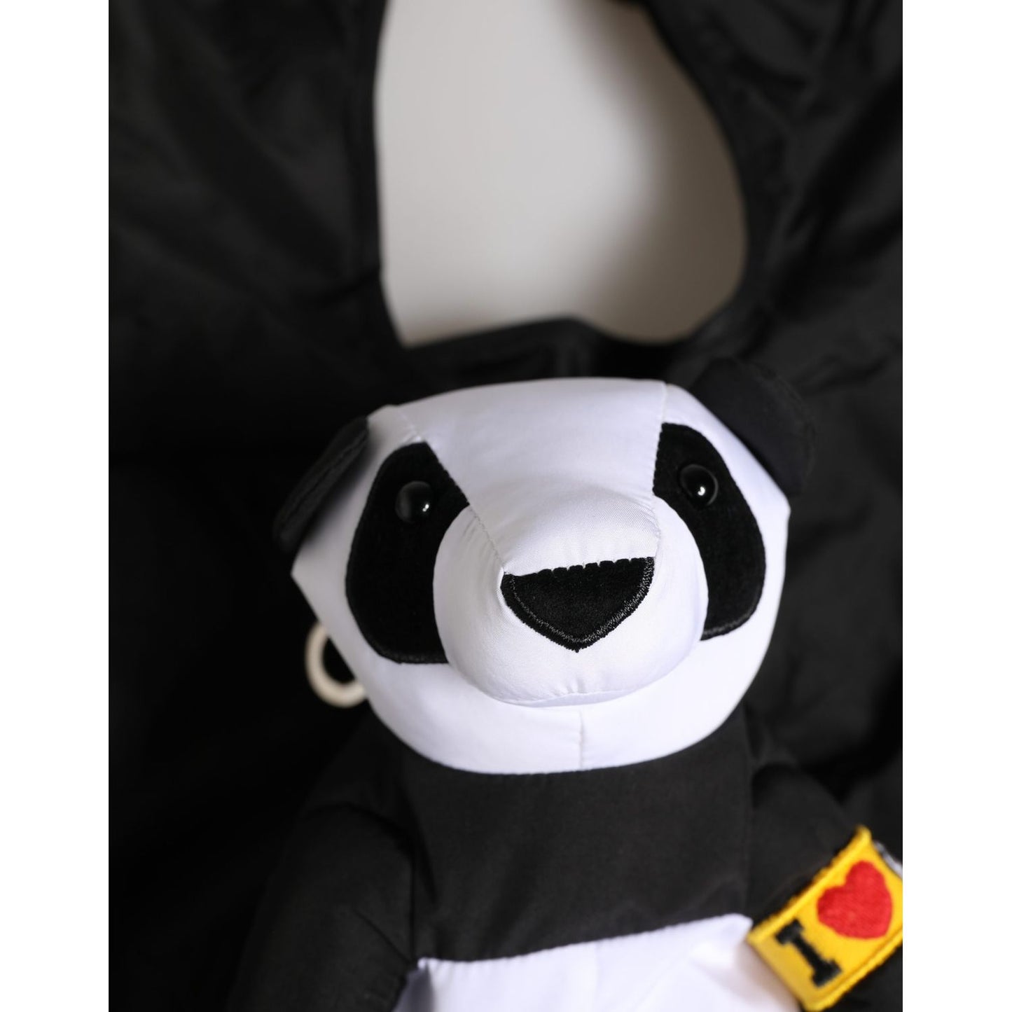 Dolce & Gabbana Men Black Polyester Panda Stuffed Ecobag Bag