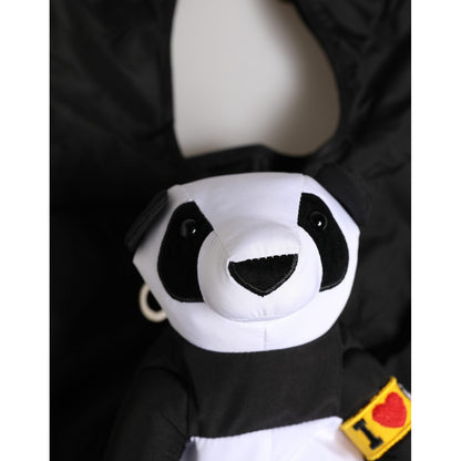 Dolce & Gabbana Men Black Polyester Panda Stuffed Ecobag Bag