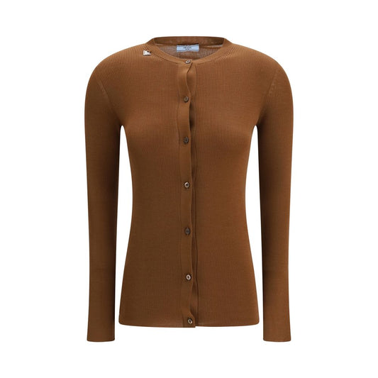 Prada Brown Wool Cardigan
