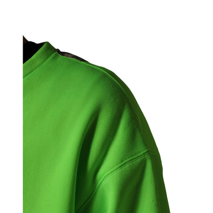 Dolce & Gabbana Green Patchwork Heart Men Sweatshirt Sweater