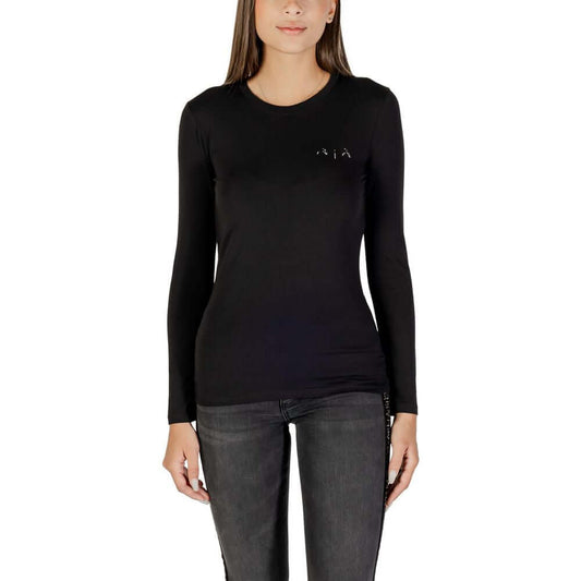 Armani Exchange Black Cotton T-Shirt