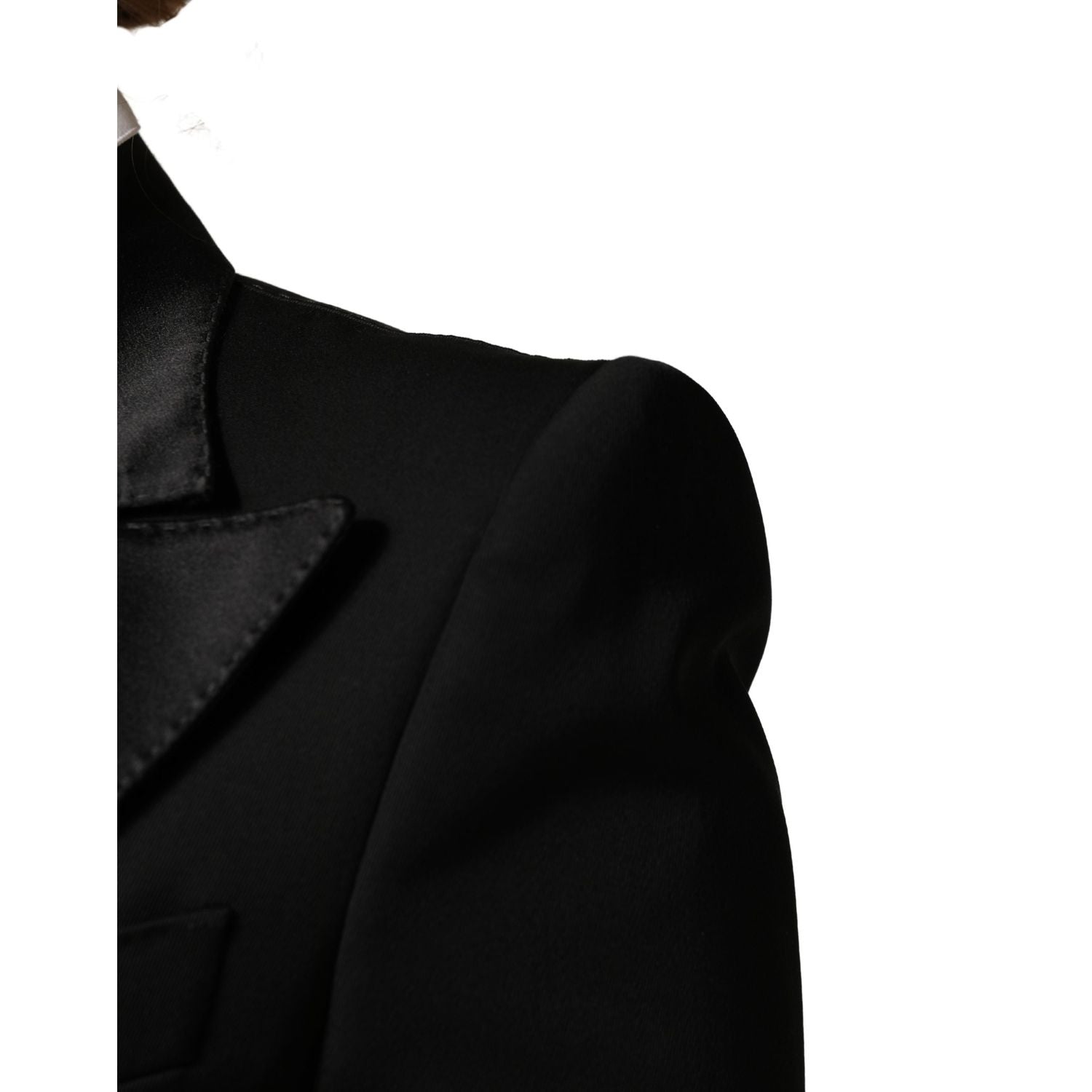 Dolce & Gabbana Black Wool Single Breasted Blazer Jacket