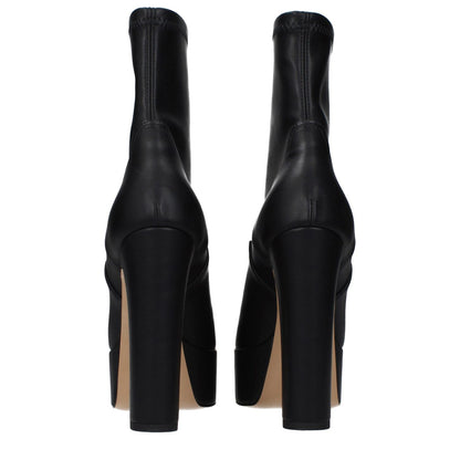 Casadei Black Leather Ankle Boots