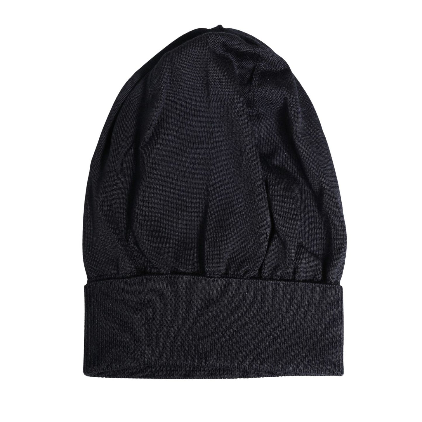 Dolce & Gabbana Black Solid Wool Knitted Winter Beanie Cap Hat
