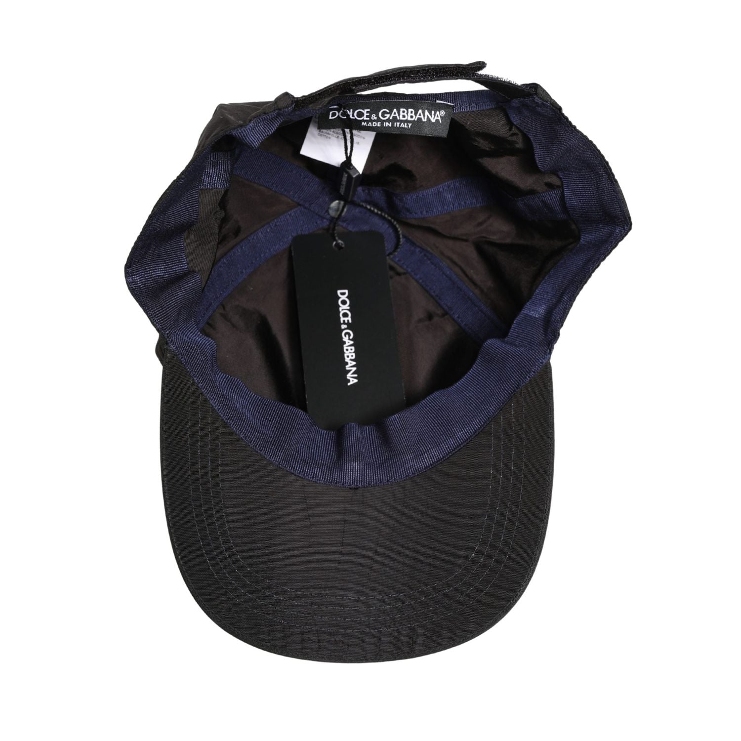 Dolce & Gabbana Men Black Cotton 6 Panels Baseball Cap Hat