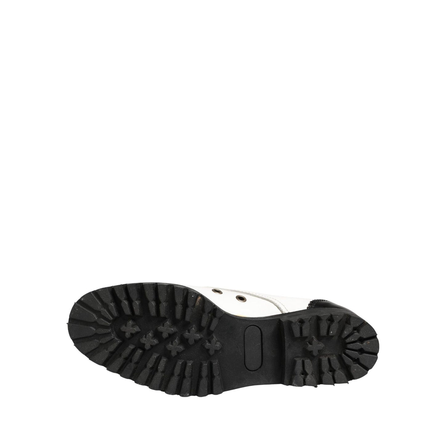 Dolce & Gabbana Black White Leather Derby Shoes