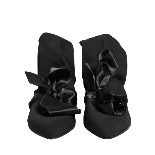 Dolce & Gabbana Black Suede Ankle Boots Shoes