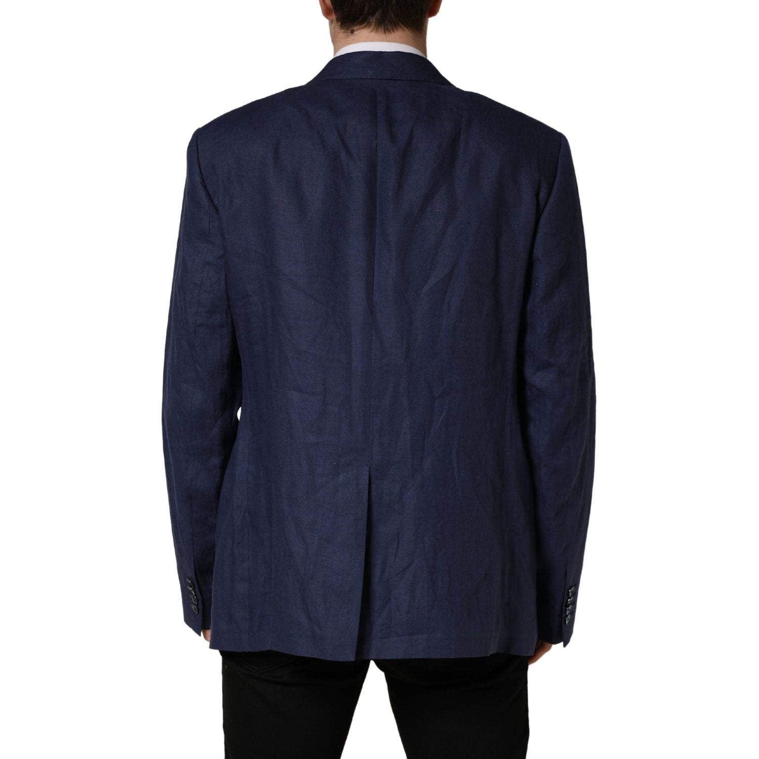 Dolce & Gabbana Blue Single Breasted 2 Button Suit Jacket
