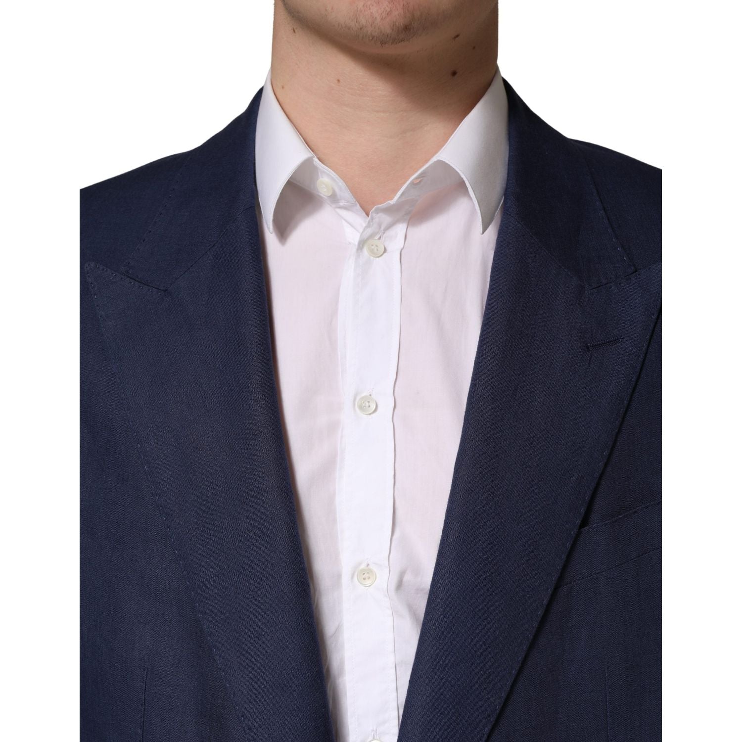 Dolce & Gabbana Blue Single Breasted 2 Button Suit Jacket