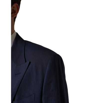 Dolce & Gabbana Blue Single Breasted 2 Button Suit Jacket