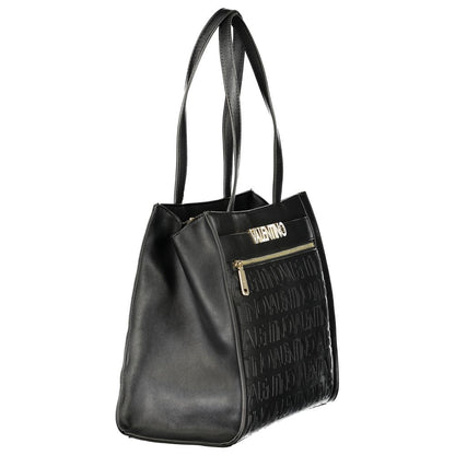 Mario Valentino Nero Polyurethane Women's Bag With Multiple Compartments