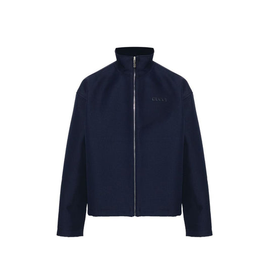 Gucci Blue Marabou Full-Length Jacket