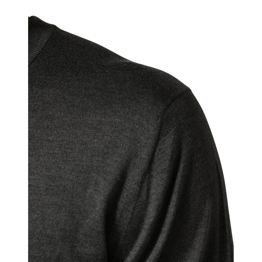 Dolce & Gabbana Gray Long Sleeves Crew Neck Pullover Sweater