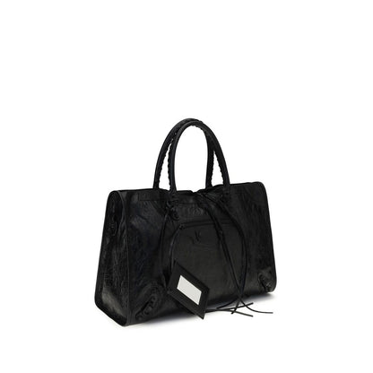 Balenciaga Black Lamb Ovis Aries Aries Shoulder Bag