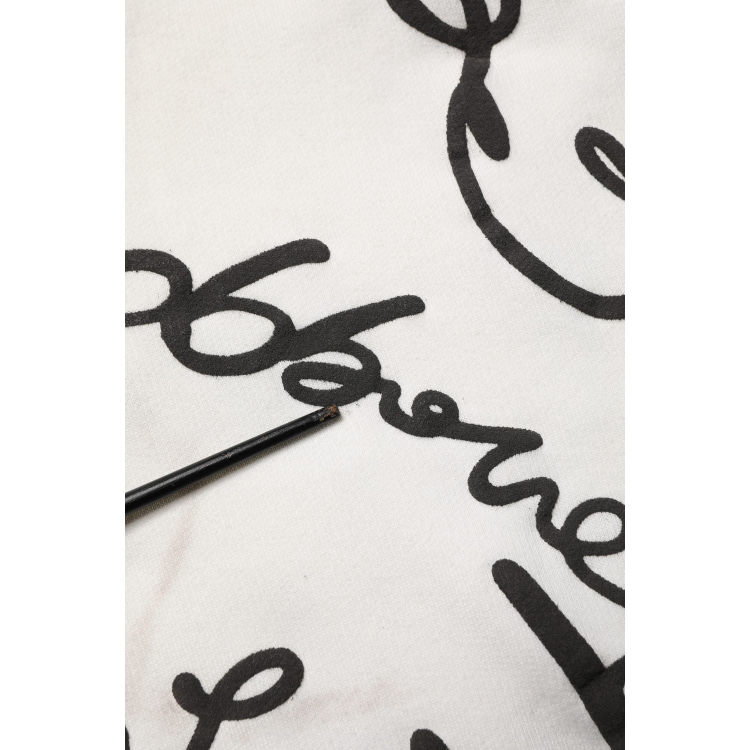 Dolce & Gabbana White Script Logo Print Cotton Sweatshirt Sweater