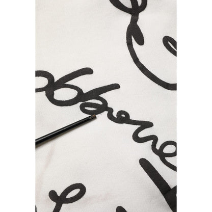 Dolce & Gabbana White Script Logo Print Cotton Sweatshirt Sweater