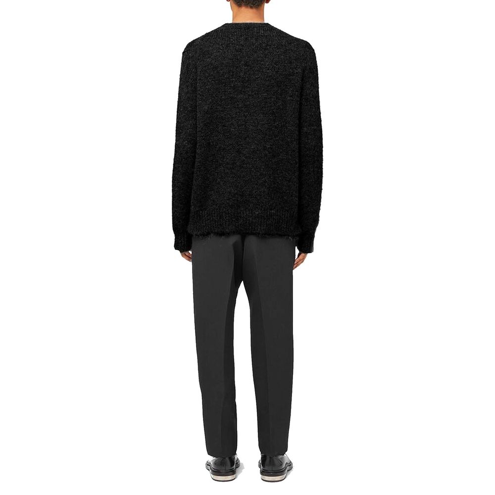 Jil Sander Black Alpaca Leather Sweatshirt