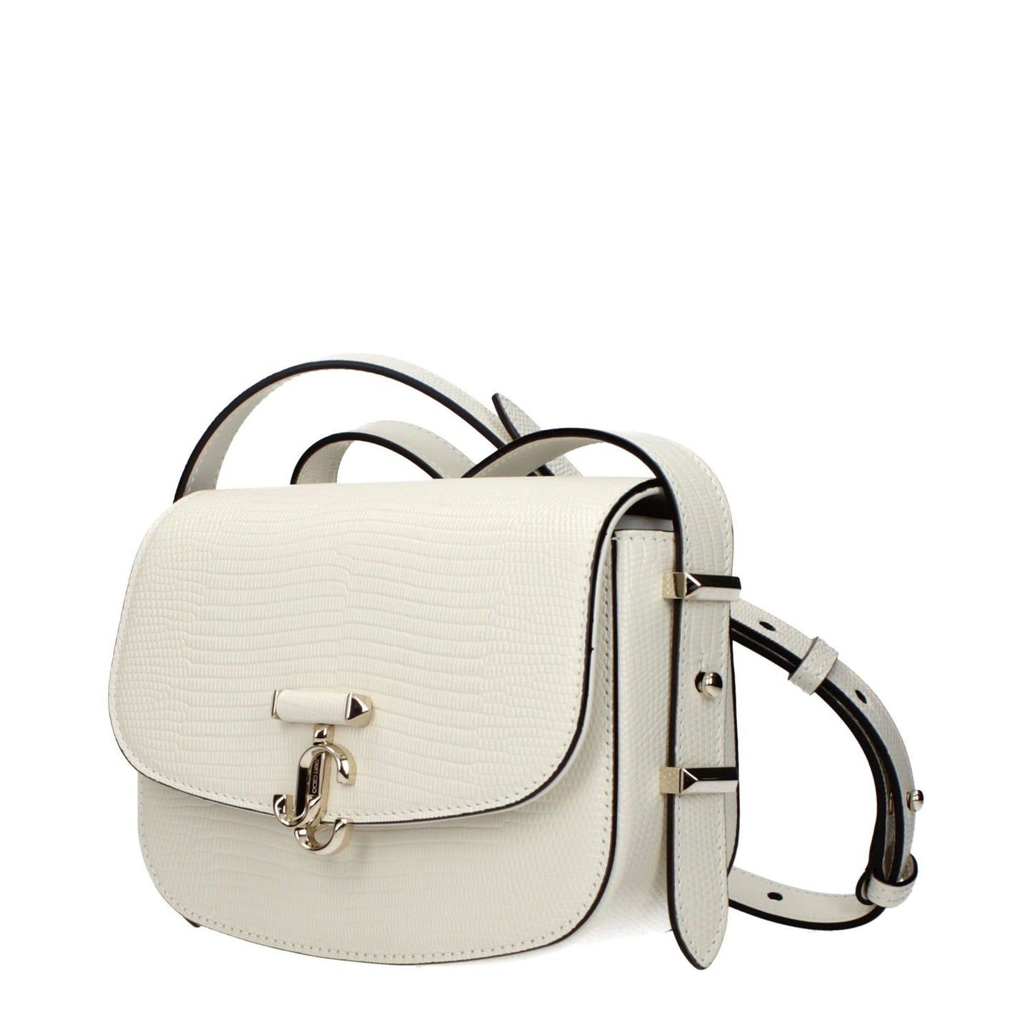 Jimmy Choo White Leather Shoulder Bag