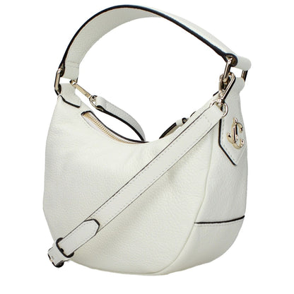 Jimmy Choo Beige Leather Bettina Glitter Leather Shoulder Bag