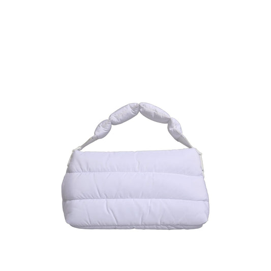 Dolce & Gabbana White Logo Plaque Polyester Quilted Shoulder Borse Bag