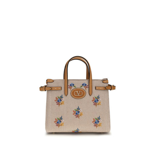 Valentino Garavani Beige Cotton Handbag