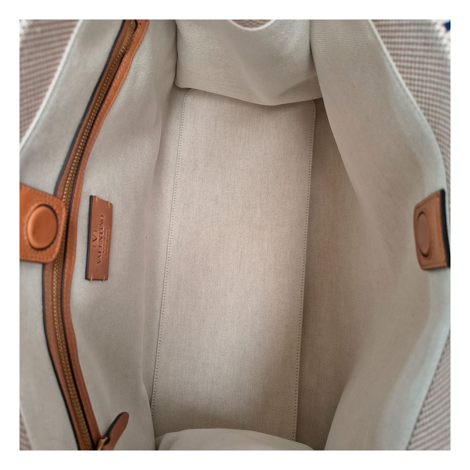 Valentino Garavani Beige Fabric Handbag