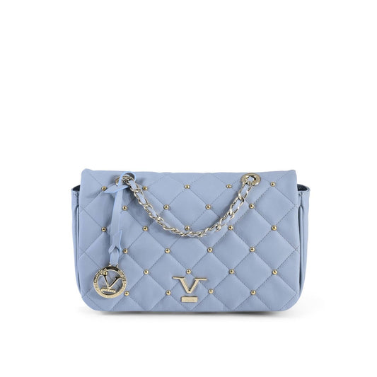 19V69 Italia Blue Leather Shoulder Bag