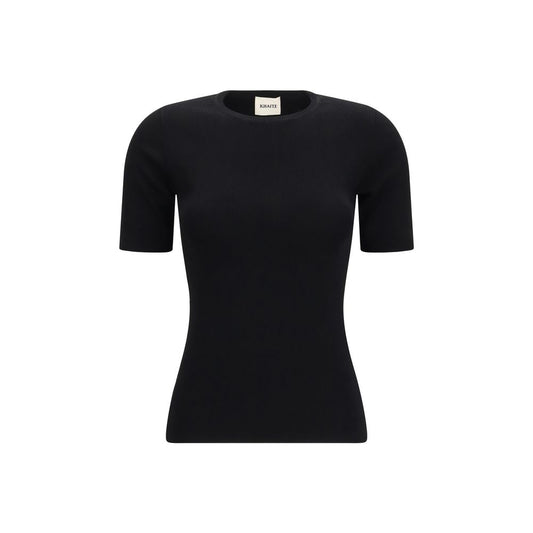 Khaite Black Viscose T-Shirt
