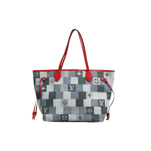 Louis Vuitton Neverfull Patchwork Monogram Denim Tote Bag