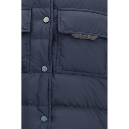 Brunello Cucinelli Blue Polyester Jacket