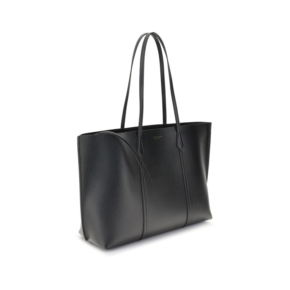 Tory Burch Black Calf Leather Bos Taurus Handbag