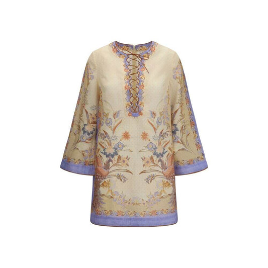 Zimmermann Multicolor Linen Casual Dress