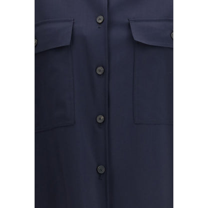 Max Mara Blue Wool Oves Aries Jacket