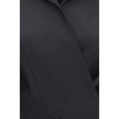 Khaite Black Wool Oves Aries Full-Length Jacket