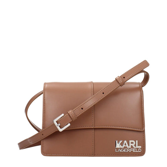 Karl Lagerfeld Brown Polyethylene Crossbody Bag