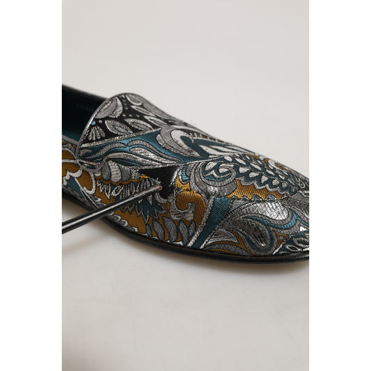 Dolce & Gabbana Multicolor Paisley Brocade Men Loafers Shoes