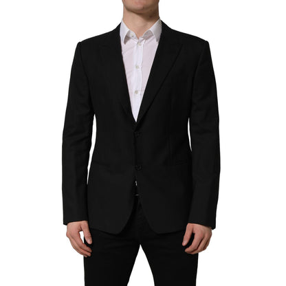 Dolce & Gabbana Black Wool Single Breasted Blazer Jacket