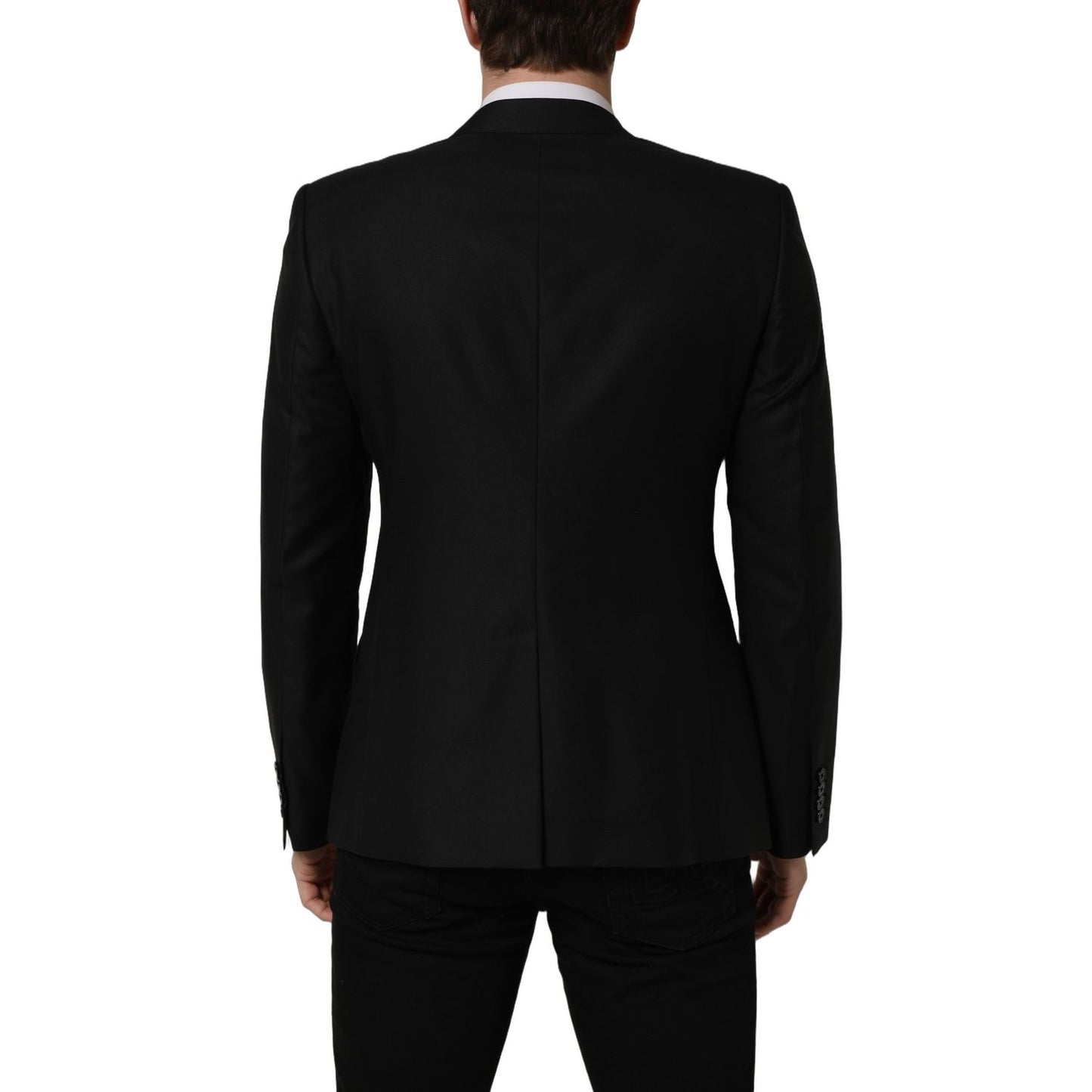 Dolce & Gabbana Black Wool Single Breasted Blazer Jacket