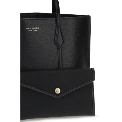 Tory Burch Black Calf Leather Bos Taurus Handbag