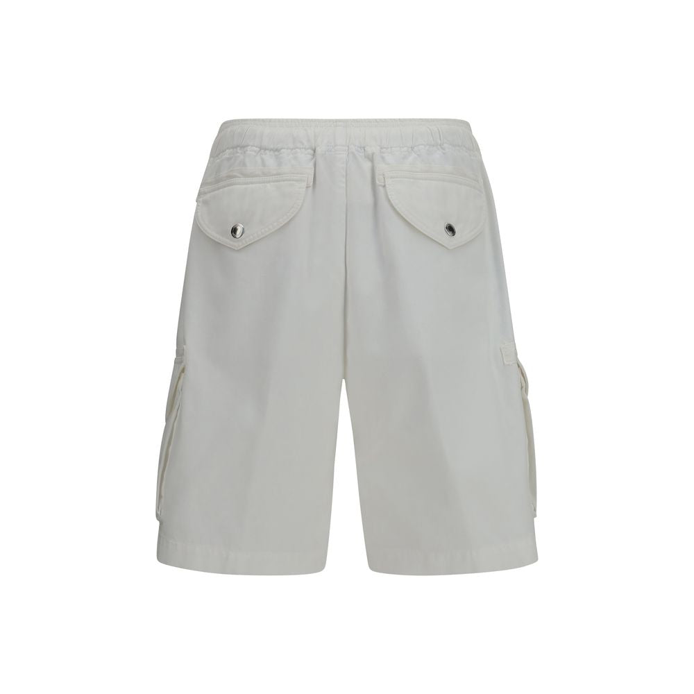 Brunello Cucinelli White Cotton Bermuda Shorts