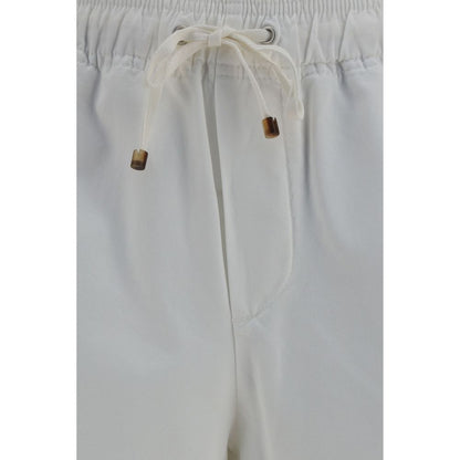 Brunello Cucinelli White Cotton Bermuda Shorts
