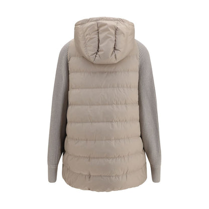 Brunello Cucinelli Gray Polyester Full-Length Jacket