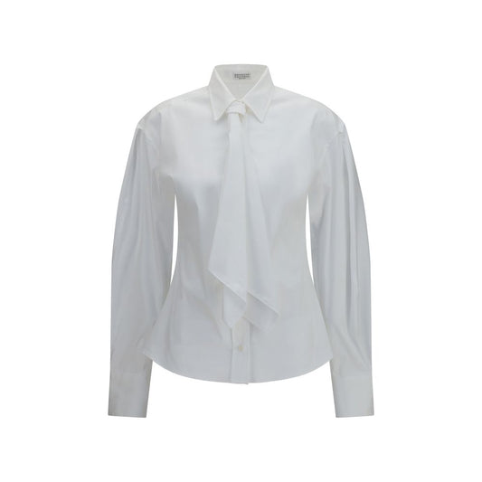 Brunello Cucinelli White Cotton Dress Shirt
