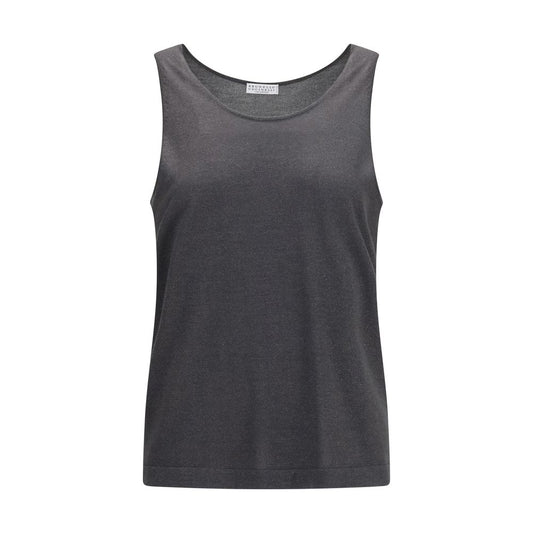 Brunello Cucinelli Gray Cashmere Tank Tops