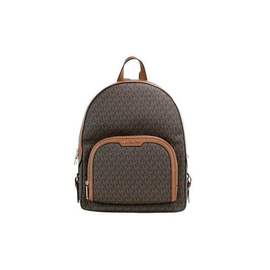Michael Kors Jaycee Large Brown Signature PVC Shoulder Backpack Bookbag