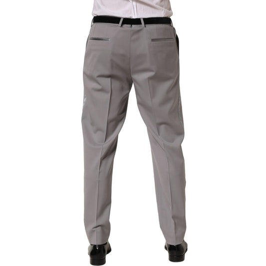 Dolce & Gabbana Gray Wool Tapered Men Dress Trouser Pants